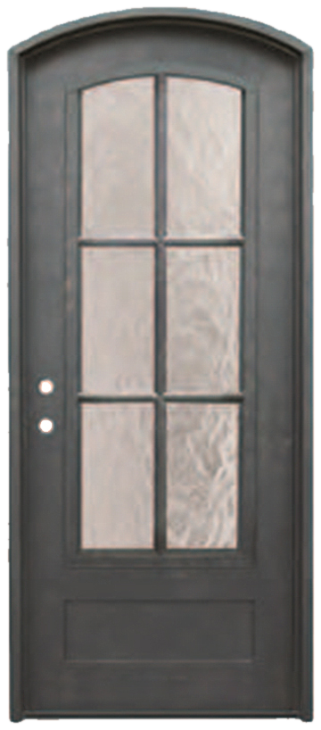 Classic single arched iron door